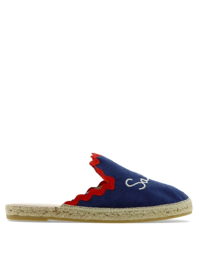 Mc2 Saint Barth Isla Wave Slippers In Blue