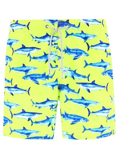 Mc2 Saint Barth "sharksention" Swimsuit In Yellow