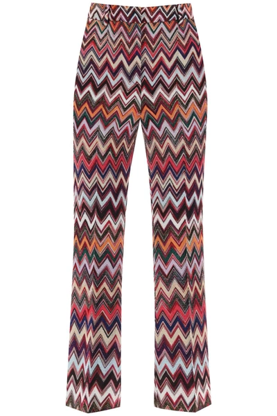Missoni Lurex Details Knit Trousers In Mixed Colours