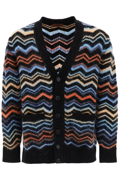 Missoni Striped Brushed-knit Cardigan In Multicolor