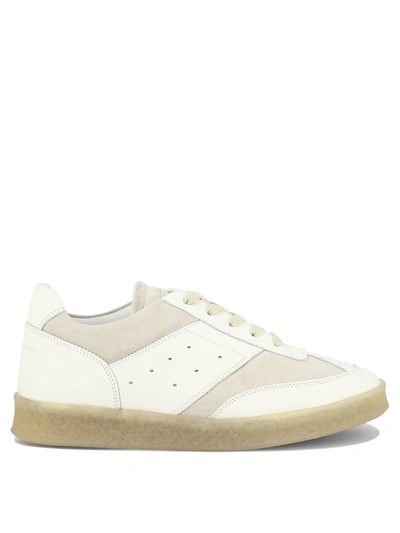 Mm6 Maison Margiela Leather And Suede Sneakers In Neutrals