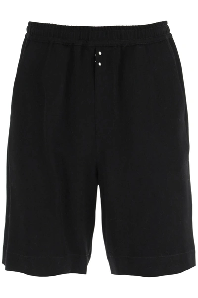 Mm6 Maison Margiela Short Black Wool Wide Short