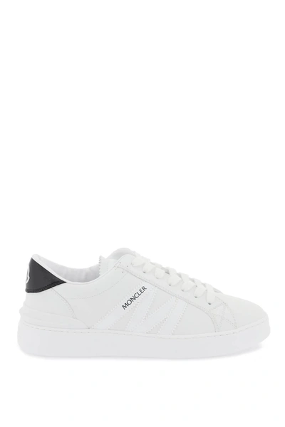 Moncler Monaco M Leather Low-top Sneakers In White