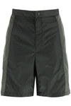 Moncler Born To Protect Perforated Nylon Shorts In Verde