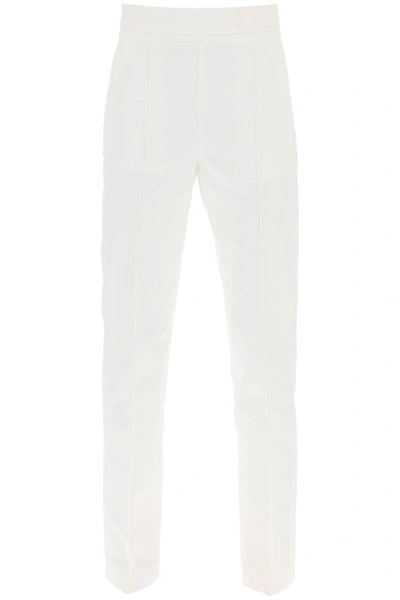 Moncler Cotton Cigarette Trousers In White