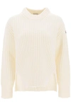 MONCLER MONCLER CREW NECK SWEATER IN CARDED WOOL