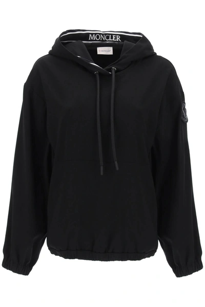 Moncler Logo Patch Drawstring Hoodie In Default Title