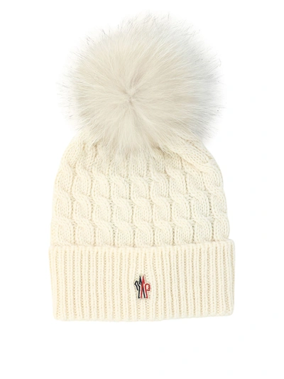 Moncler Tricot Beanie In White