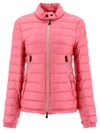 Moncler Logo-patch Padded-design Jacket In Pink