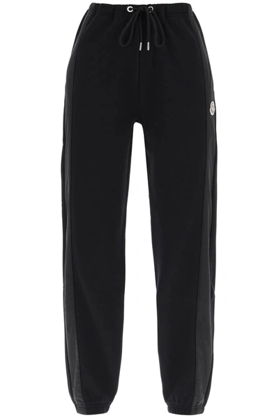 Moncler Basic Joggers With Nylon Bands In Black