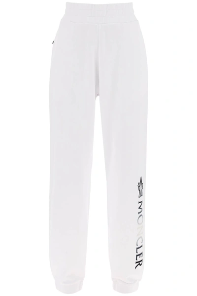 Moncler Joggers With Flocked Logo In White