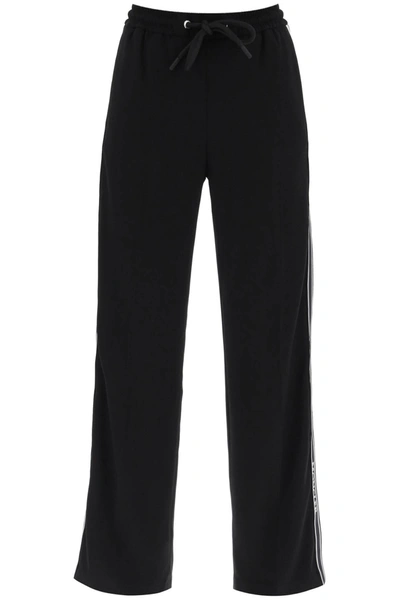 Moncler Basic Joggers With Two-tone Bands In Blue