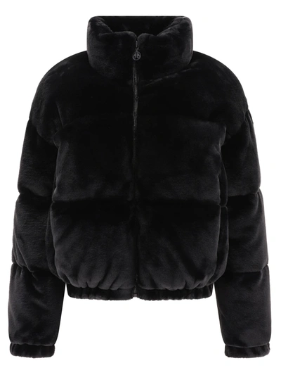 Moose Knuckles Bunny Cropped Down Jacket In Black