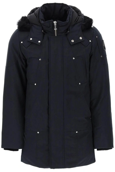 Moose Knuckles Stirling Hooded Down Parka In Black