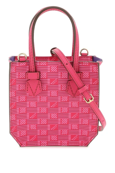 Moreau Paris Fuchsia Iconic Calfskin Mini Handbag With Detachable Strap