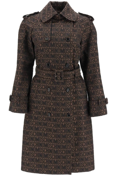 Moschino Giacconi Fantasia Marrone In Brown