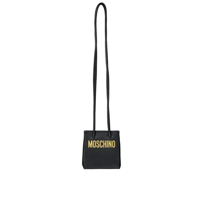 Moschino Mini Leather Bag In Black