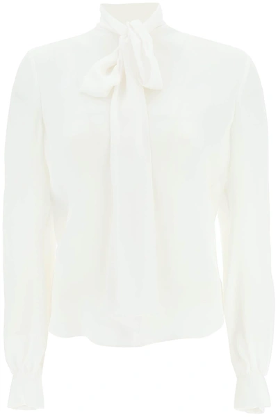 Moschino Silk Shirt In White