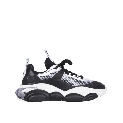 Moschino Men's Teddy Bubble Mesh Fashion Sneakers In White Multi