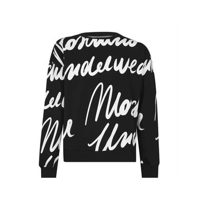 Moschino Underwear Logo Cotton Sweatshirt In Black