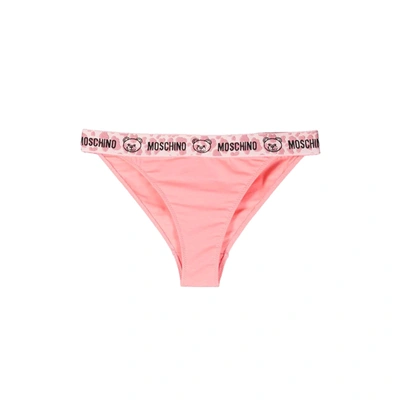 Moschino Underwear Logo-waist Thong In Pink