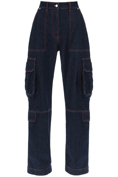 MSGM MSGM CARGO JEANS WITH FLARED CUT