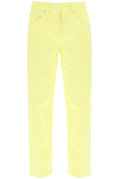 Msgm Straight-leg Jeans In Yellow