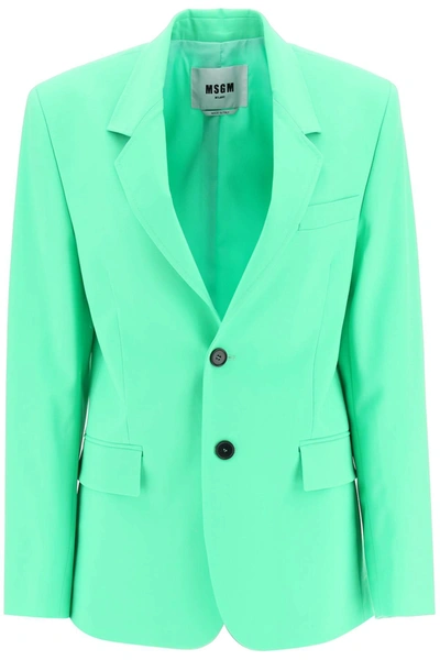Msgm Jacket  Woman Color Green In Tropical Green (green)