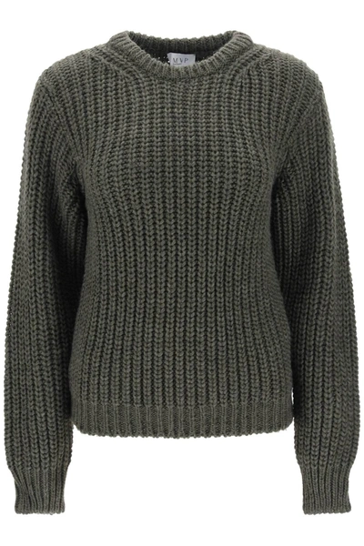 Mvp Wardrobe Carducci Chunky Sweater In Khaki