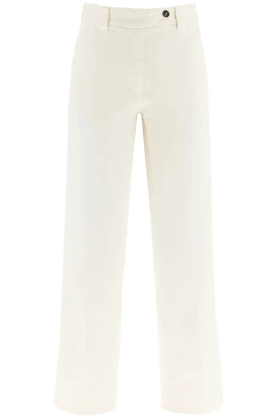 N°21 N.21 Wide-leg Denim Pants  White Denim