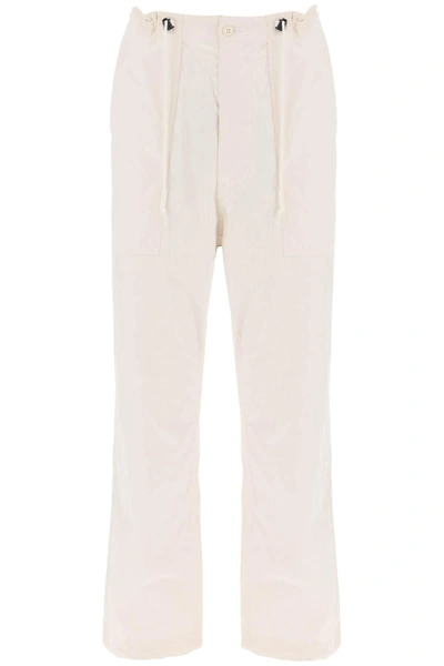 Needles Fatigue Trousers With Wide Leg In White