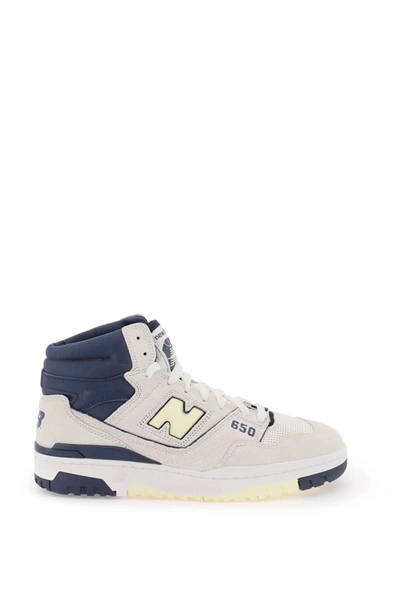 New Balance 650 High-top Leather Sneakers In White