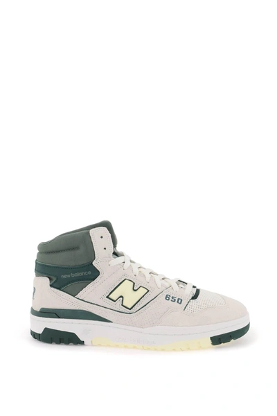 New Balance 650 High-top Leather Sneakers In Green
