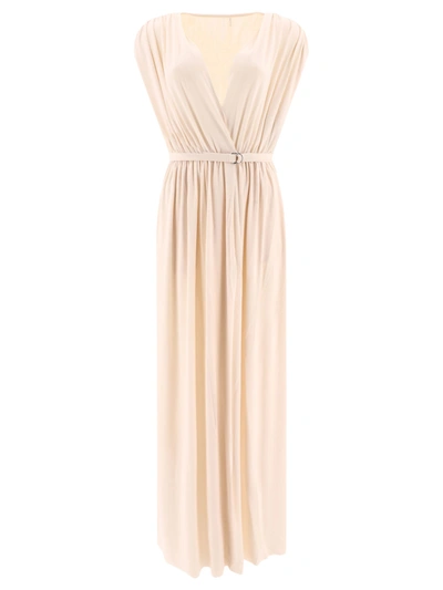 Norma Kamali Athena Gown Dresses In Beige