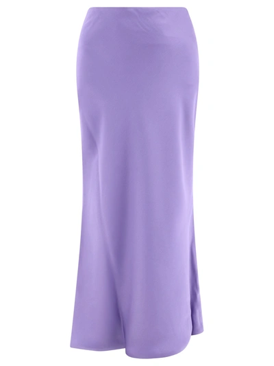 Norma Kamali "bias" Midi Skirt In Purple