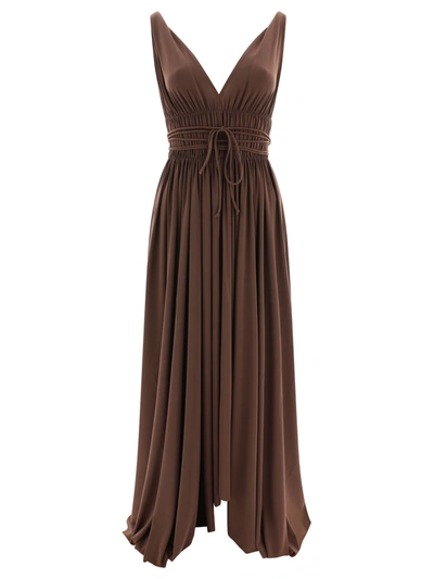 Norma Kamali Goddess Dresses In Brown