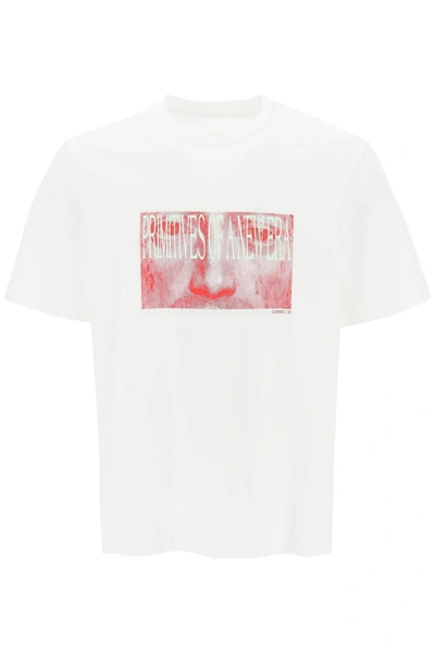 Oamc Albrecht T-shirt With Print In White