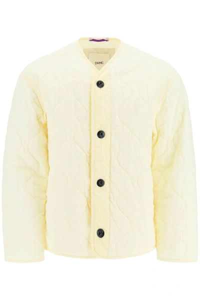 Oamc Men's 'combat Liner' Quilted Ripstop Jacket In Ivory White