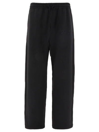 Off-white Off White Quote Wool Trousers In Black