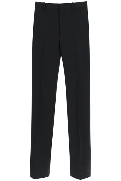 OFF-WHITE OFF WHITE SLIM TAILORED PANTS WITH ZIPPERED ANKLE