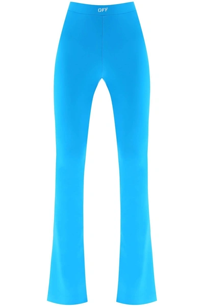 Off-white Flared Pants In Blue