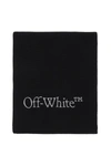 OFF-WHITE OFF WHITE WOOL SCARF WITH LOGO EMBROIDERY