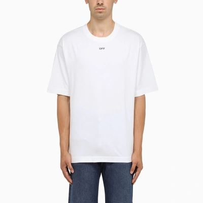 Off-white White Oversize Crew-neck T-shirt In Black