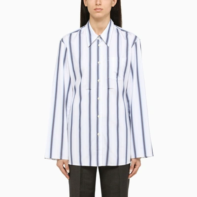 Our Legacy Daisy Striped Cotton-poplin Shirt In Light Blue