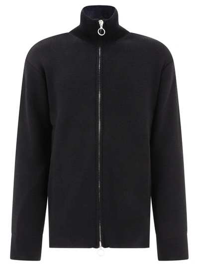 Our Legacy Zip-up Wool Cardigan In Black