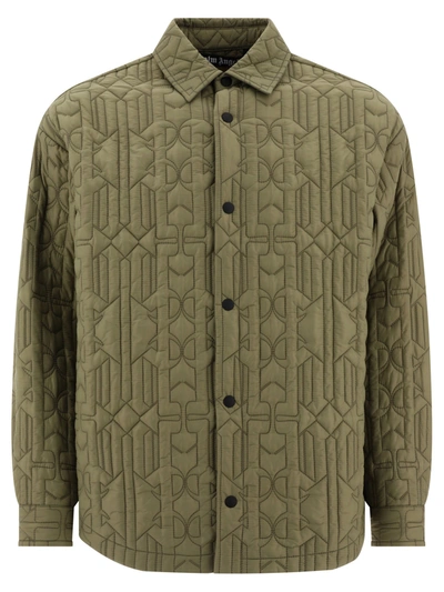 Palm Angels All Monogram Jacket In Military B