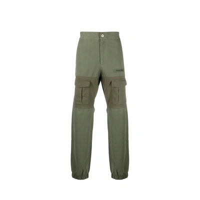 Palm Angels Cotton Trousers In Green