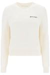 Palm Angels Logo Sweater In White