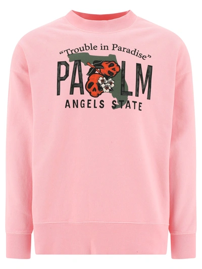 Palm Angels Graphic-print Sweatshirt In Pink