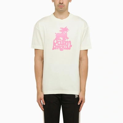 Palm Angels Leon Cotton T-shirt In Green